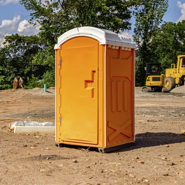 how often are the portable restrooms cleaned and serviced during a rental period in St. Clair